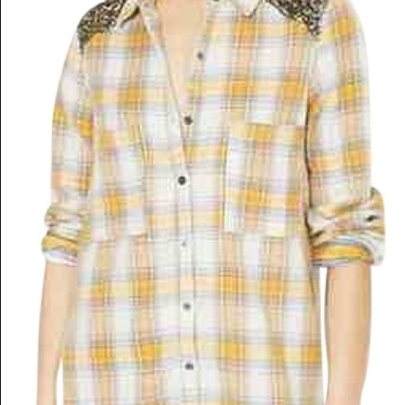 Free People sequin flannel - Picture 4 of 4